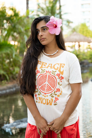 TEE PEACE NOW - OVERSIZED FIT - COCONUT