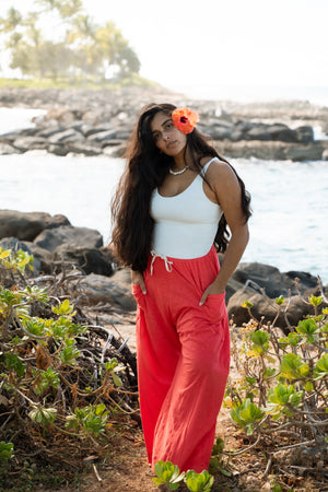 PANT LUCA - HIBISCUS