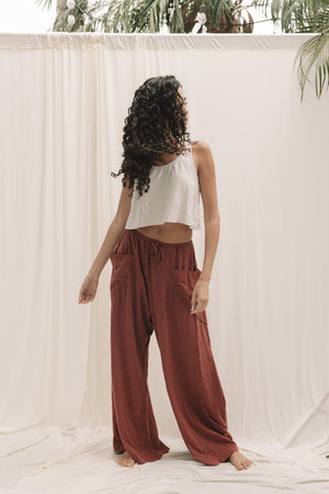 PANT LUCA - CRIMSON RED