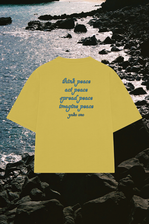 TEE PEACE NOW - BOXY CROPPED FIT - MELLOW YELLOW