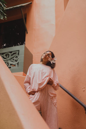 OVERSIZED SWEATER WAHINE - PUA PINK