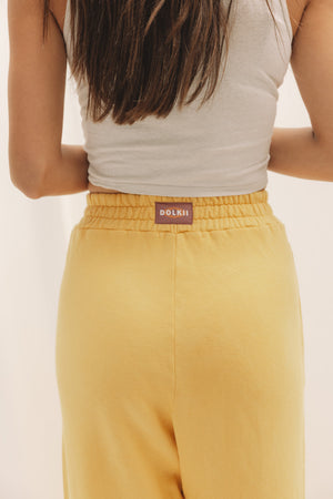 EVERYDAY WIDELEG SWEATPANT - LEMON