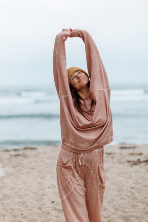 OVERSIZED BASIC SWEATER - SAND DUNE