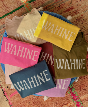 TEE WAHINE - BOXY CROPPED FIT - INDIGO BLUE