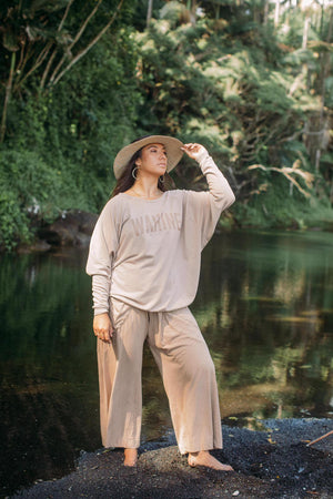 OVERSIZED SWEATER WAHINE - LATTE