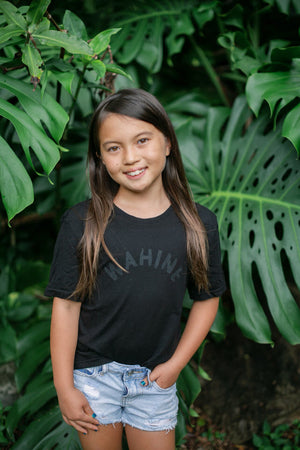 YOUTH TEE WAHINE - LAVA BLACK