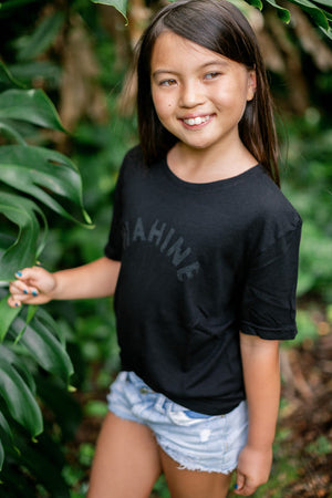 YOUTH TEE WAHINE - LAVA BLACK