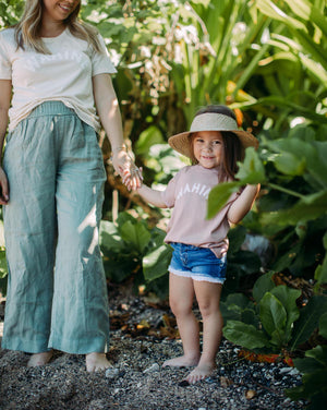 KIIKII TEE WAHINE - ROSE CLOUD