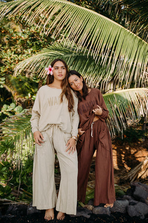 OVERSIZED SWEATER WAHINE - SAND