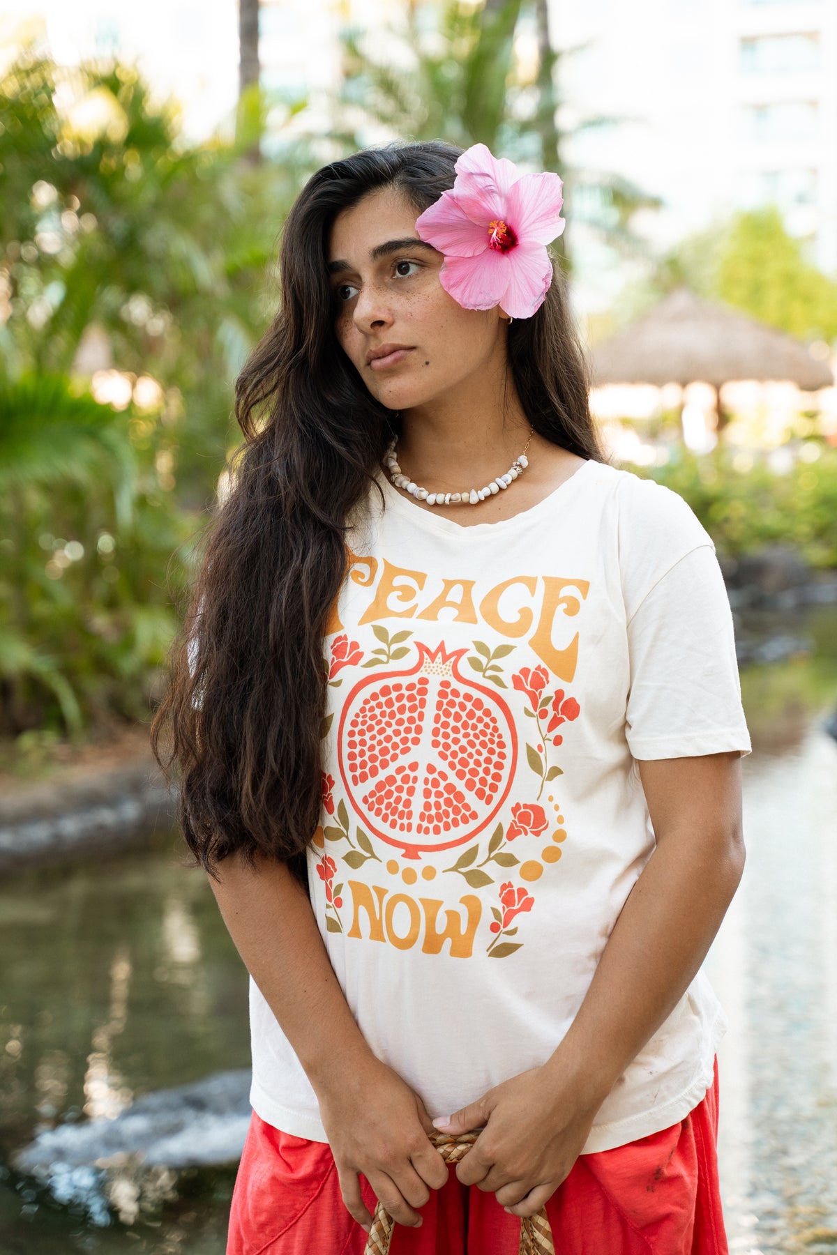 TEE PEACE NOW - OVERSIZED FIT - COCONUT