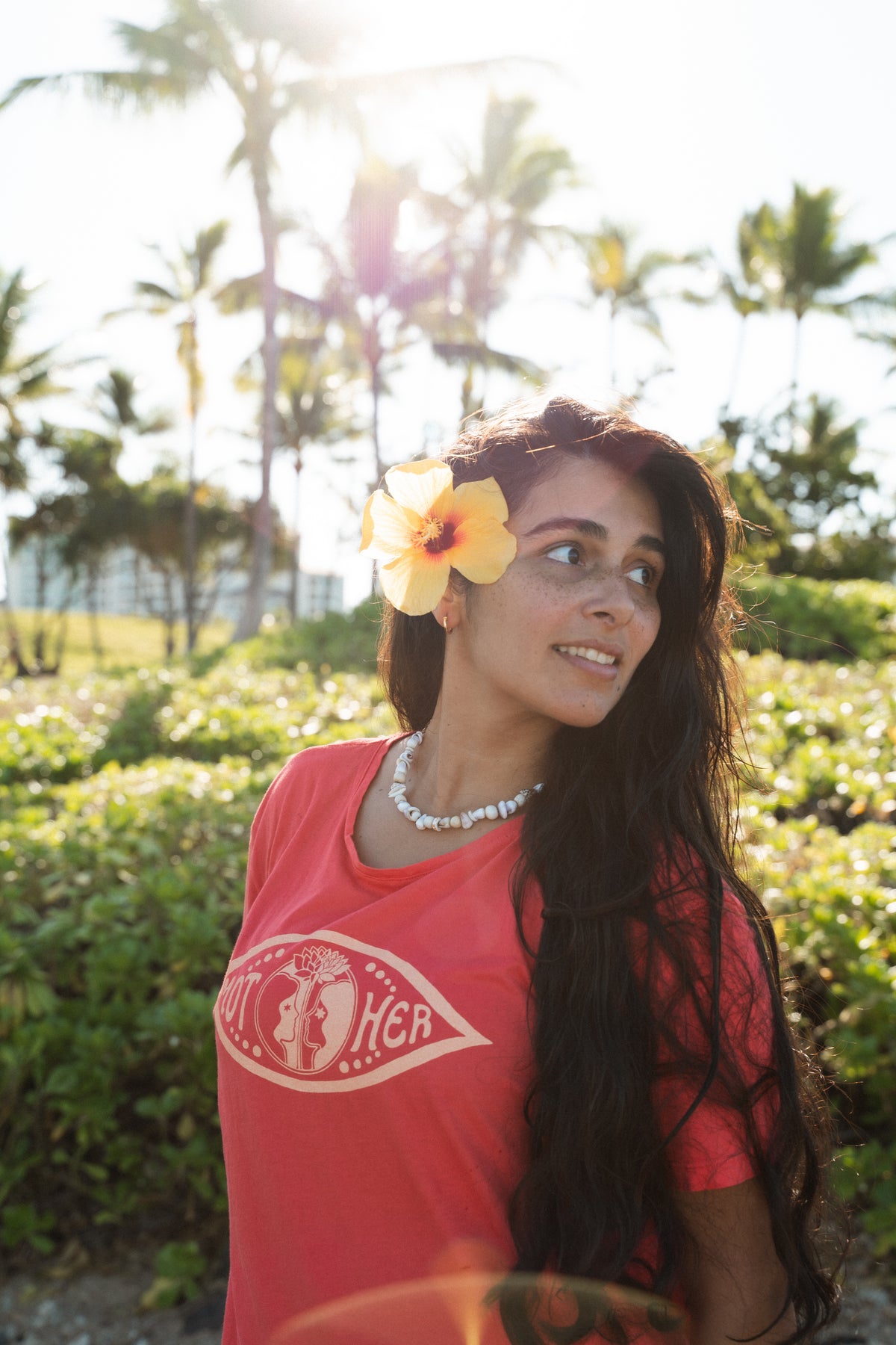 TEE MOTHER - OVERSIZED FIT - HIBISCUS