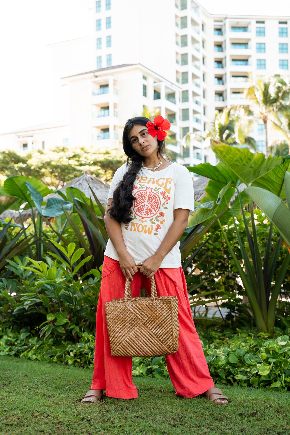 PANT LUCA - HIBISCUS