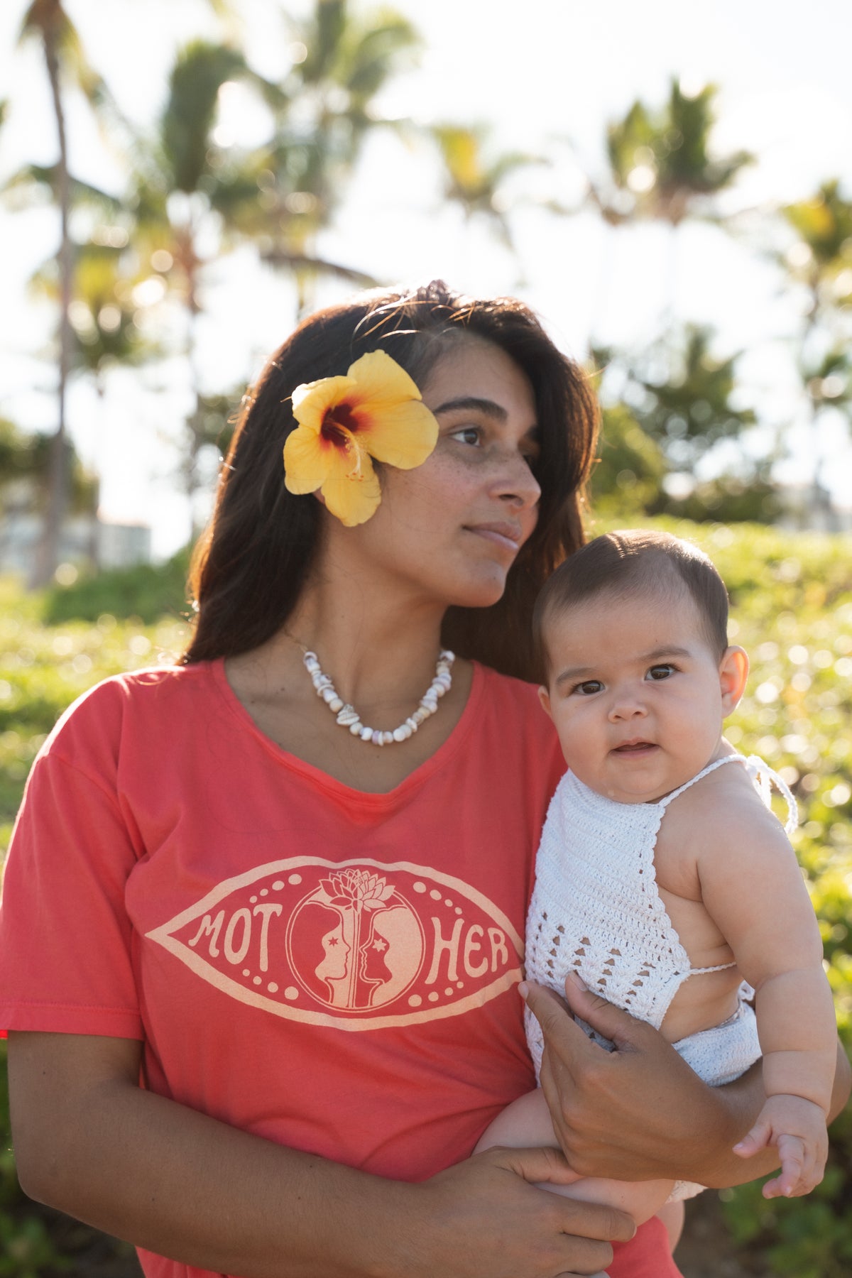 TEE MOTHER - OVERSIZED FIT - HIBISCUS