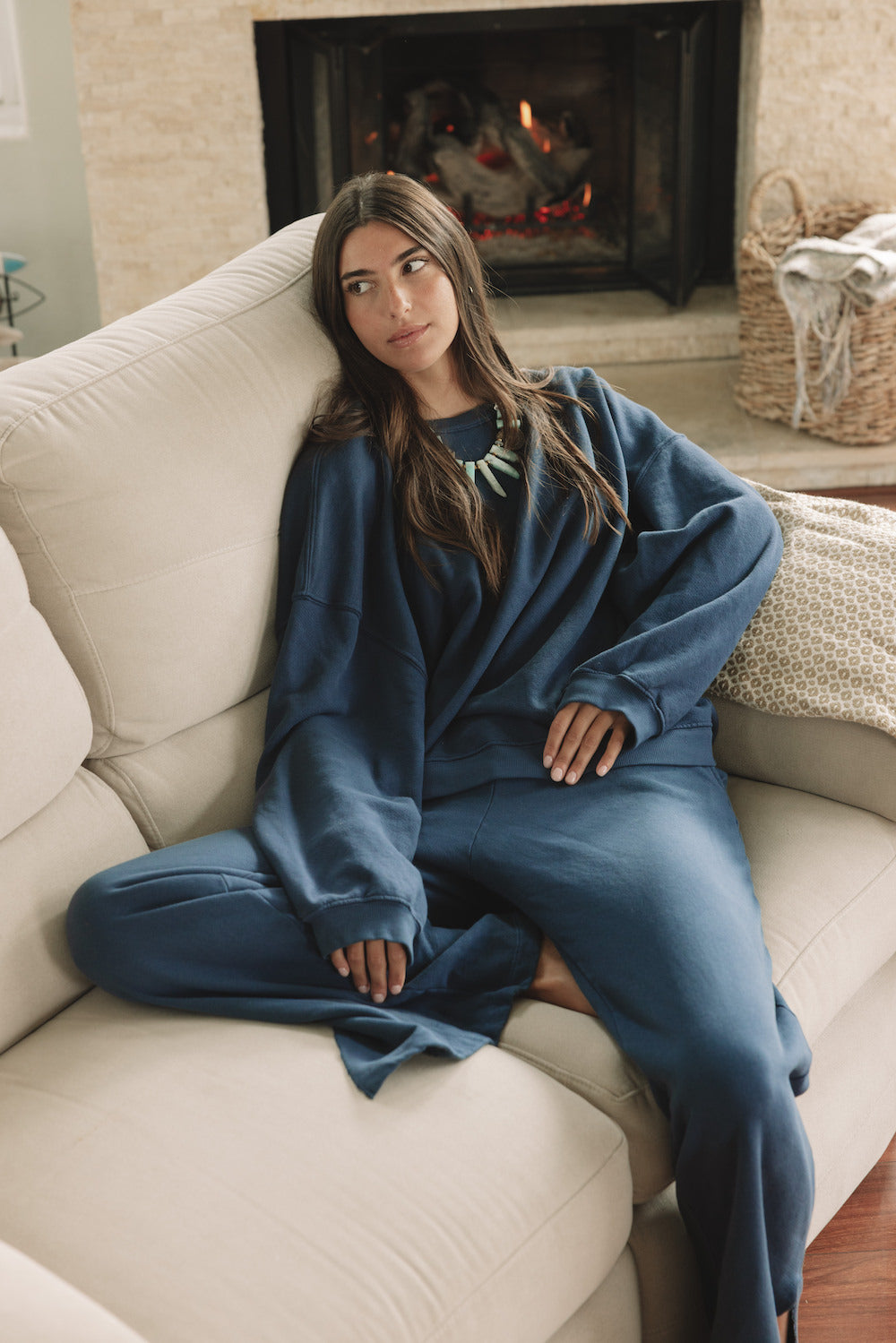 EVERYDAY OVERISIZED SWEATER - INDIGO BLUE