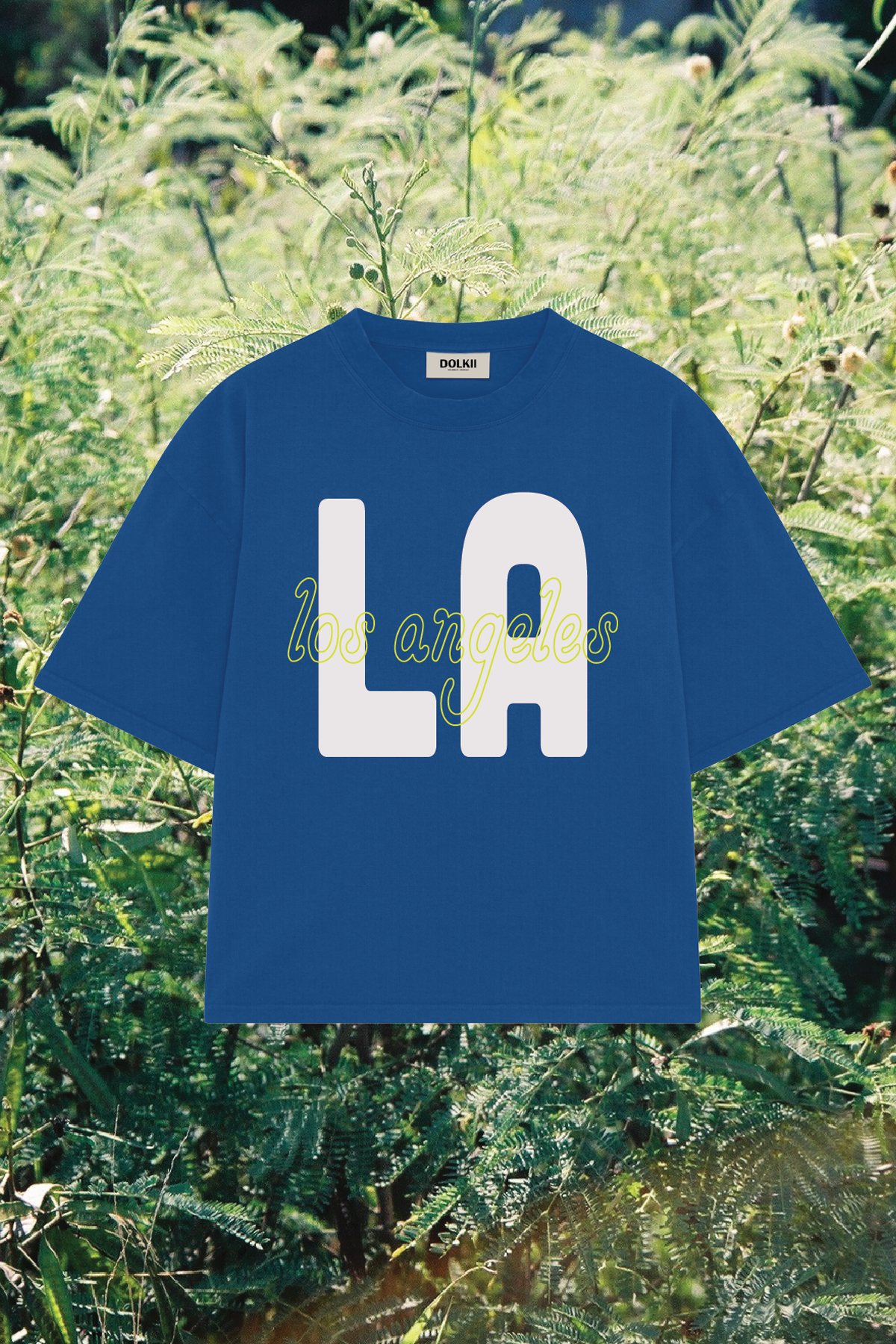 TEE LOS ANGELES - BOXY CROPPED FIT - BLUE HAWAI'I