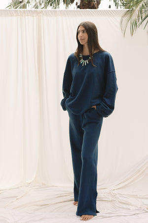 EVERYDAY OVERISIZED SWEATER - INDIGO BLUE