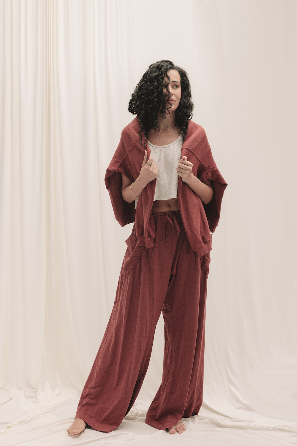 PANT LUCA - CRIMSON RED