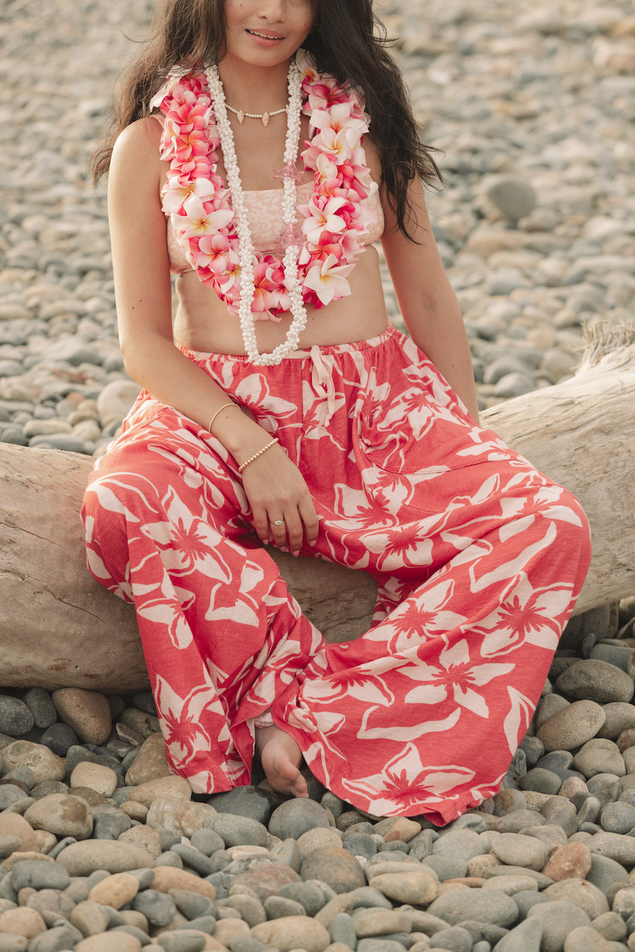 PANT LUCA - PINK PLUMERIA