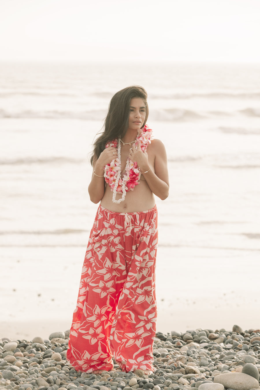 PANT LUCA - PINK PLUMERIA