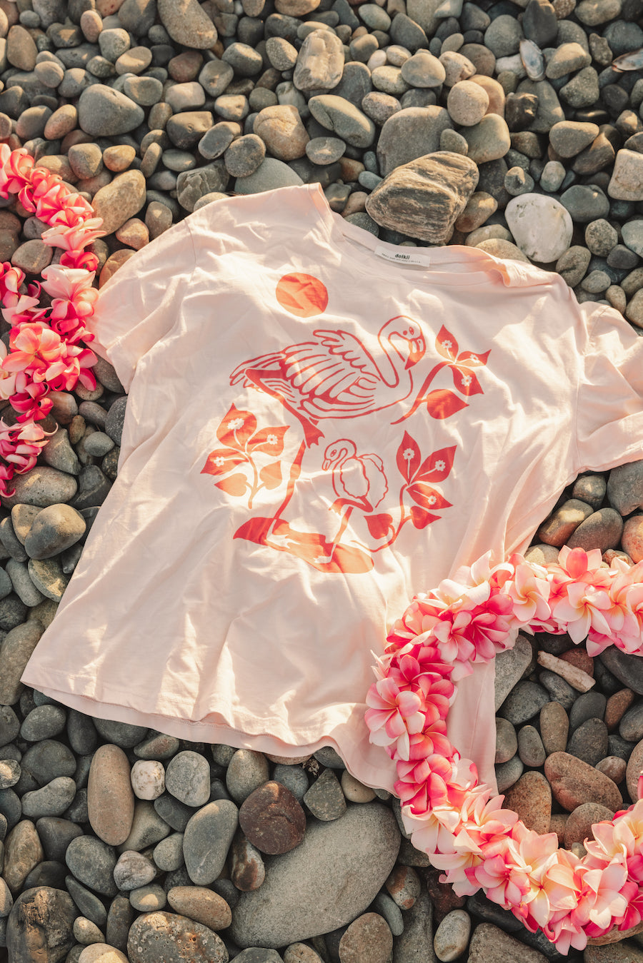 TEE FLAMINGO MOTHER - OVERSIZED FIT - BALLET PINK