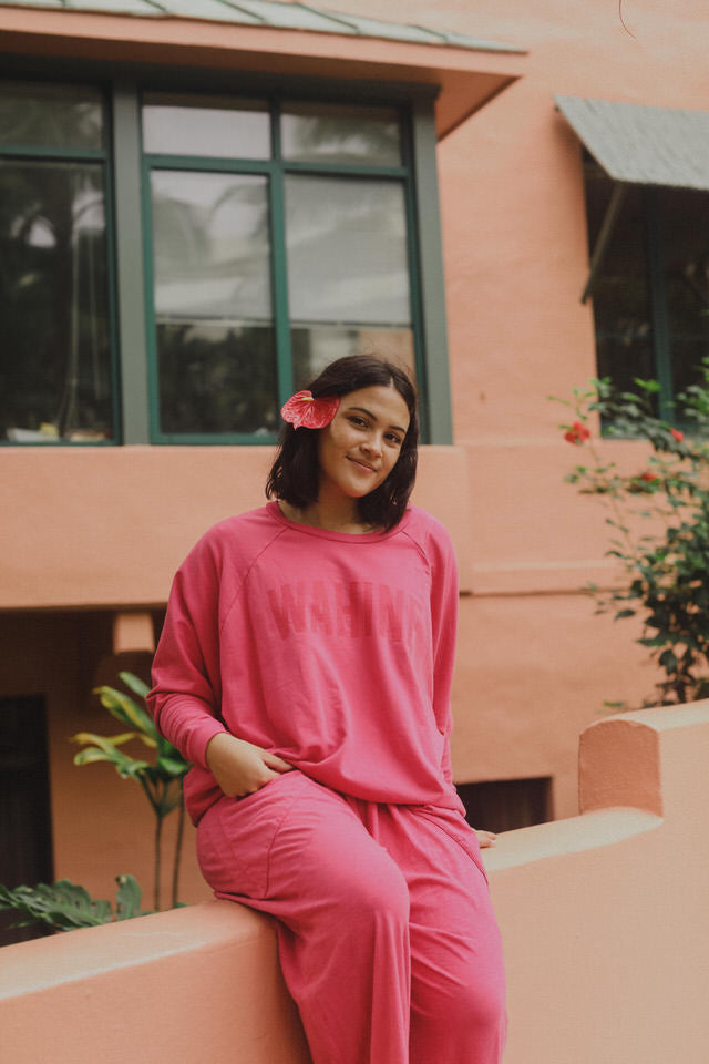 OVERSIZED SWEATER WAHINE - GUAVA