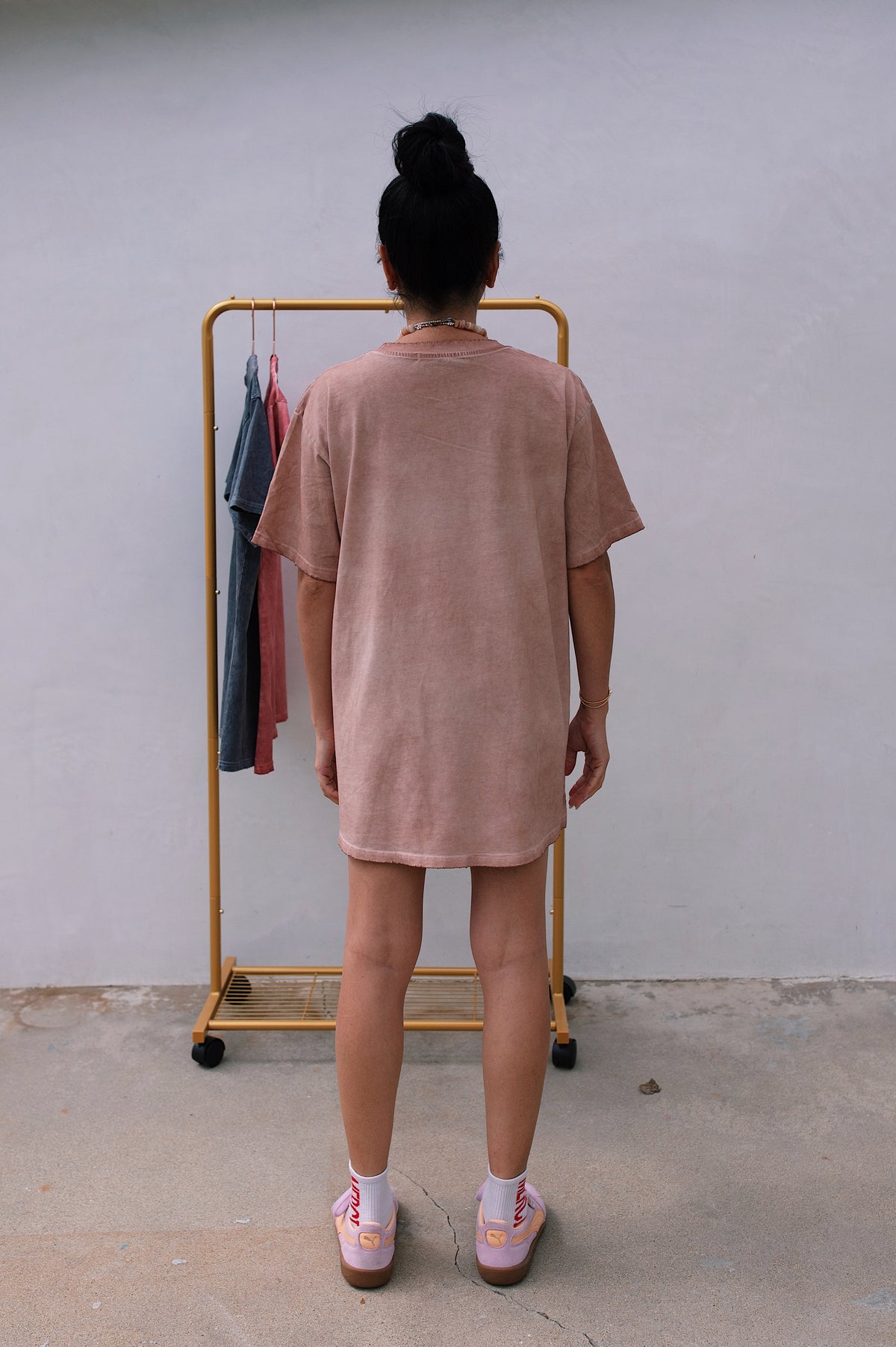 TEE SHIRT DRESS (PERFECTLY IMPERFECT) - SAND DUNE