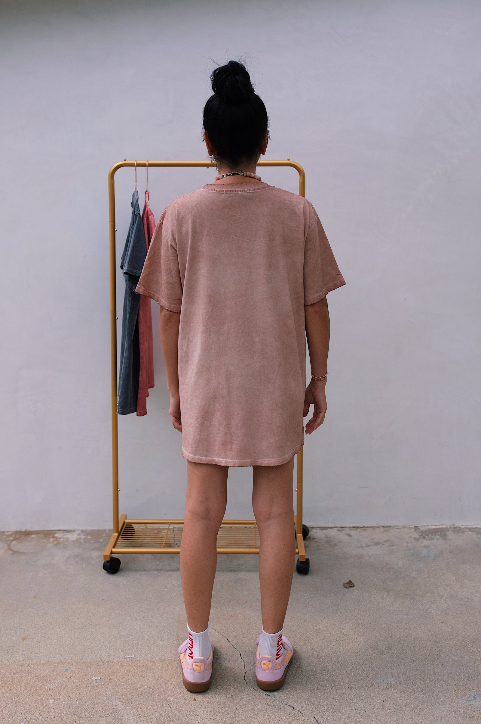 TEE SHIRT DRESS (PERFECTLY IMPERFECT) - SAND DUNE