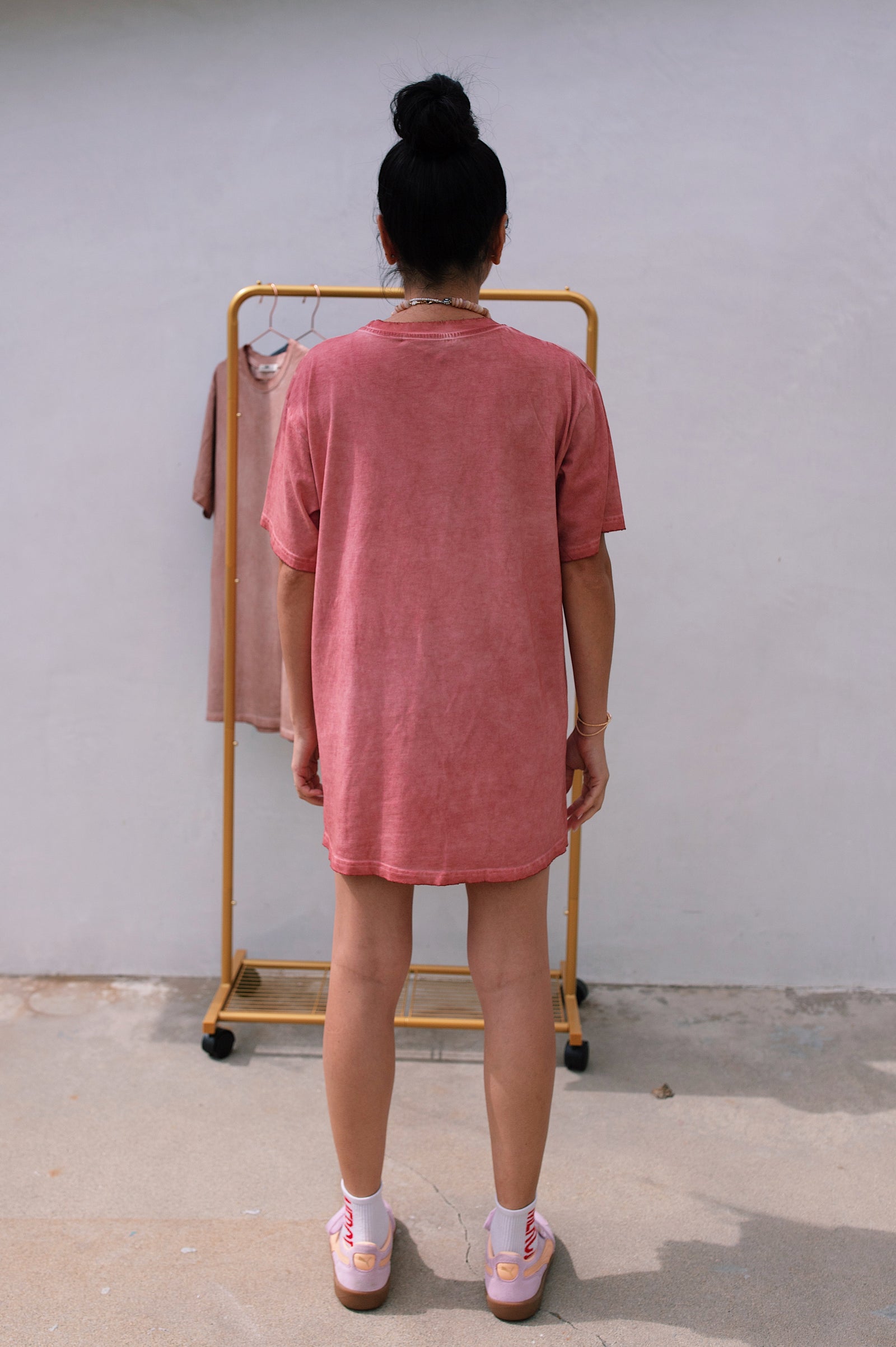 TEE SHIRT DRESS (PERFECTLY IMPERFECT) - MISTY PITAYA