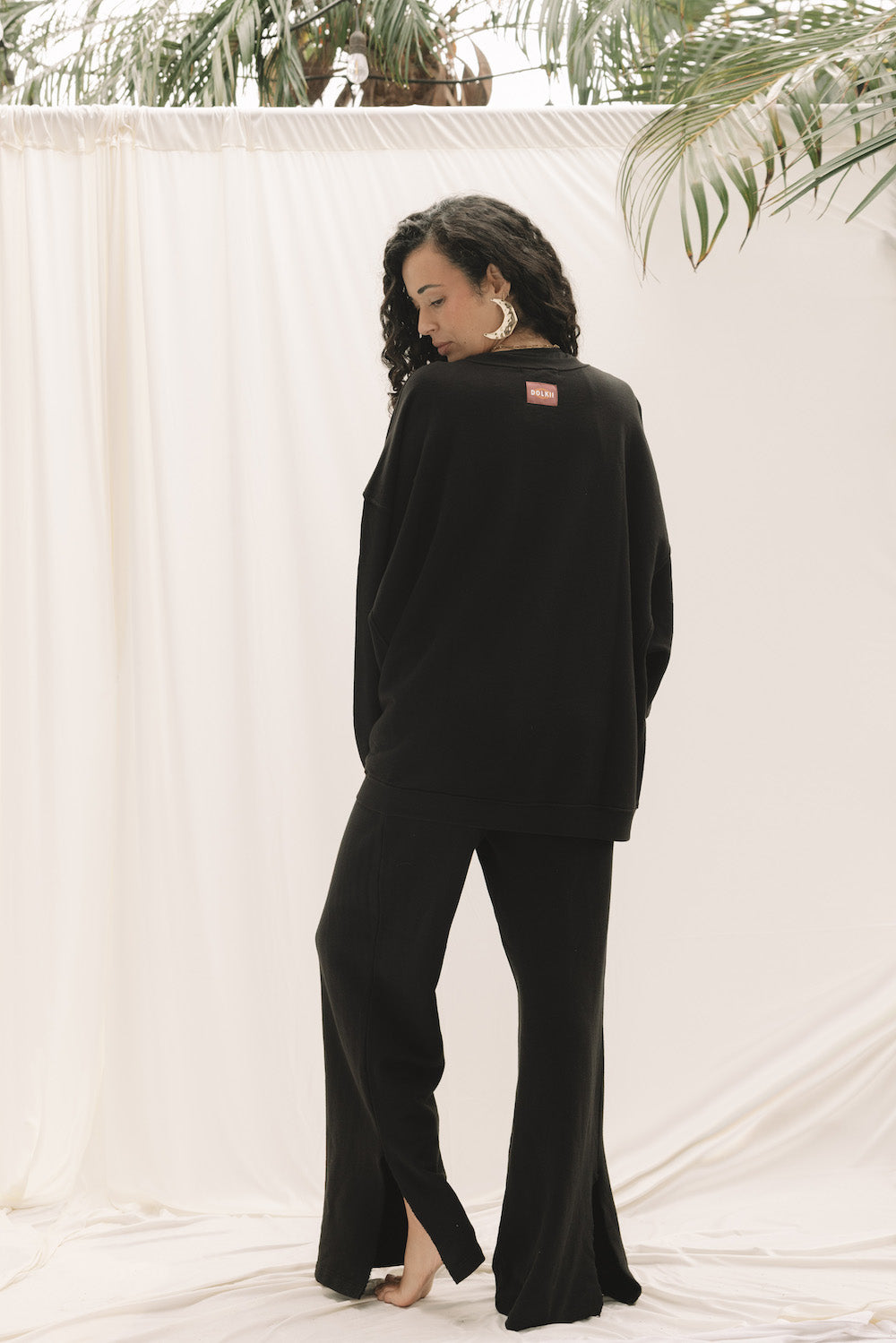 EVERYDAY WIDELEG SWEATPANT - LAVA BLACK