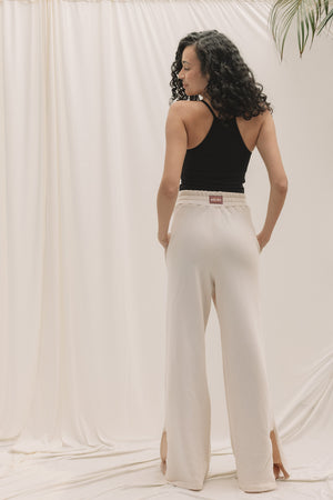 EVERYDAY WIDELEG SWEATPANT - COCONUT