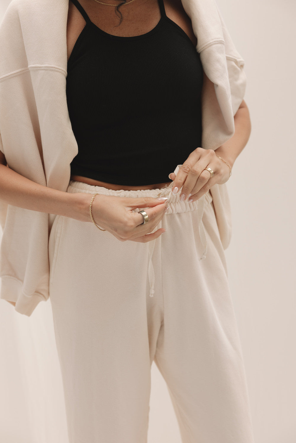 EVERYDAY WIDELEG SWEATPANT - COCONUT