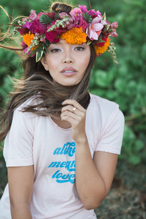 TEE ALOHA MEANS LOVE - PUA PINK