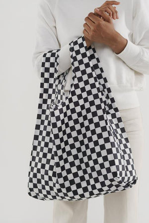 BLACK CHECKERBOARD BAGGU