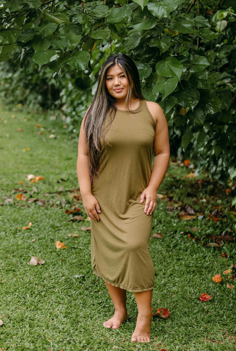 knee length dresses for ladies Dolkii Hawaii | Racerback Midi Dress ISA
