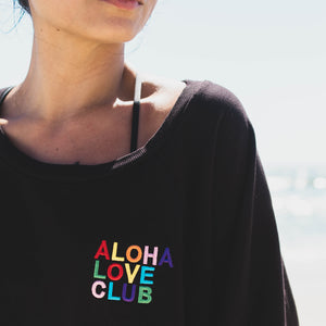 PULLOVER ALOHA LOVE CLUB - LAVA BLACK