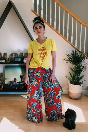 TEE ALOHA MEANS LOVE - PARADISE YELLOW