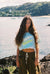 TEE RETRO WAHINE - OVERSIZED FIT - SEA GLASS BLUE