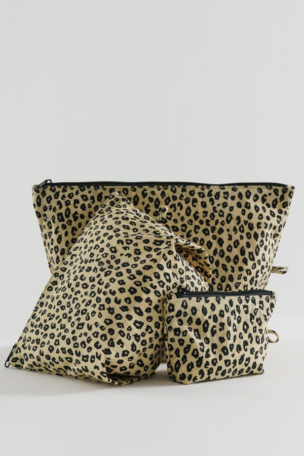 Baggu leopard pouch set Outlet