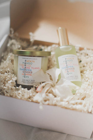 JULES + GEM HAWAI'I X DOLKII - 7 OZ CANDLE AND 4 OZ ROOM SPRAY BUNDLE