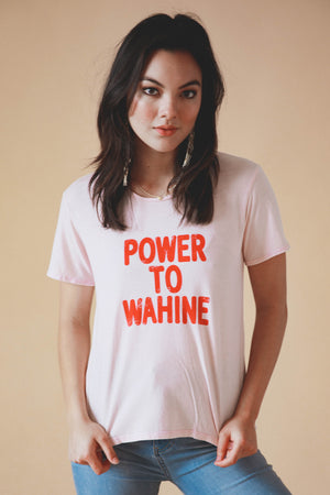 TEE POWER TO WAHINE - PUA PINK