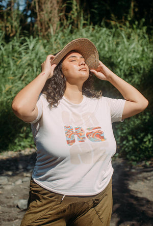 TEE WA'HI'NE - OVERSIZED FIT - COCONUT