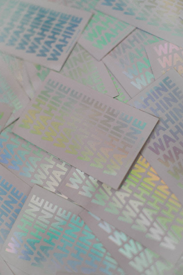 WAHINE HOLOGRAPHIC STICKER PACK (5 STICKERS)