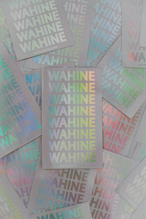 WAHINE HOLOGRAPHIC STICKER PACK (5 STICKERS)