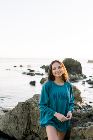 OVERSIZED SWEATER WAHINE - LAGUNA BLUE