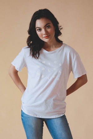 TEE WAVES - OVERSIZED FIT - WHITE SANDS