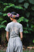 TEE HIBISCUS LOVE YOUR WAHINES - JANA LAM - MOON GREY