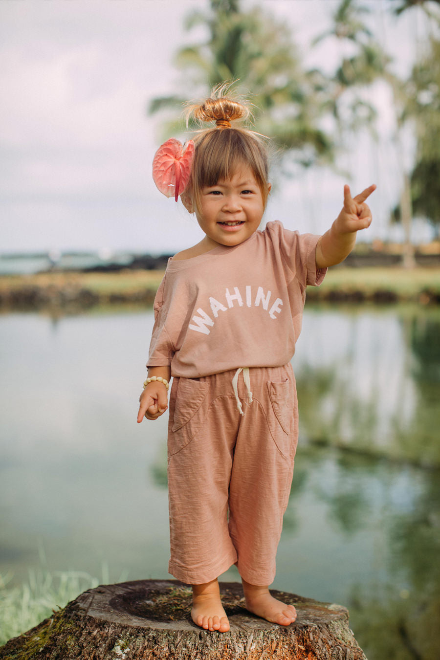 KIIKII TEE WAHINE - ROSE CLOUD