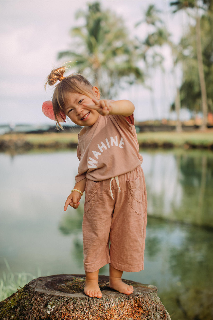 KIIKII TEE WAHINE - ROSE CLOUD