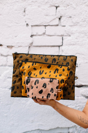 Baggu leopard pouch set Outlet