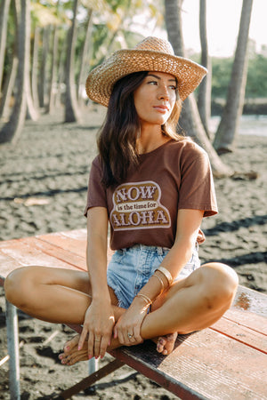 TEE NOW IS THE TIME FOR ALOHA - CACAO